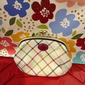 Coach Kisslock Chic Multicolor Coin Purse
